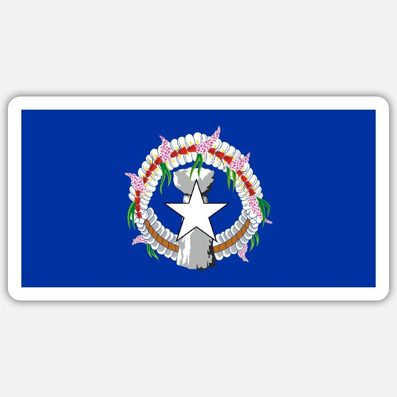 Mariannes du Nord - Sticker taille S (10 x 10 cm) - blanc mat