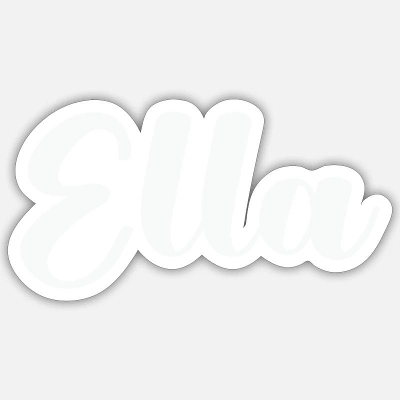 Nome Ella - Sticker formato S (10 x 10 cm) - bianco opaco