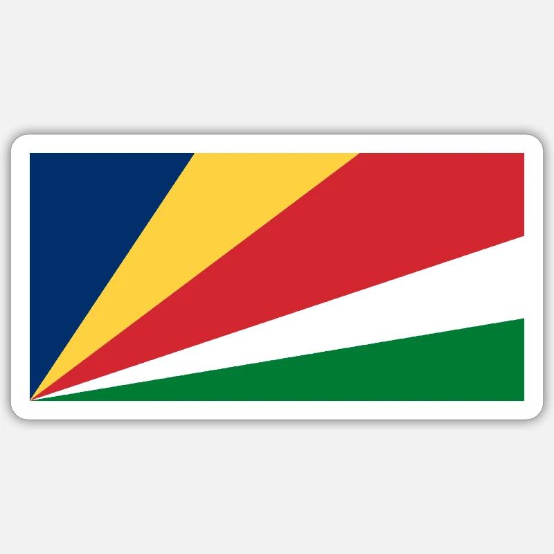 Seychelles - Sticker taille S (10 x 10 cm) - blanc mat