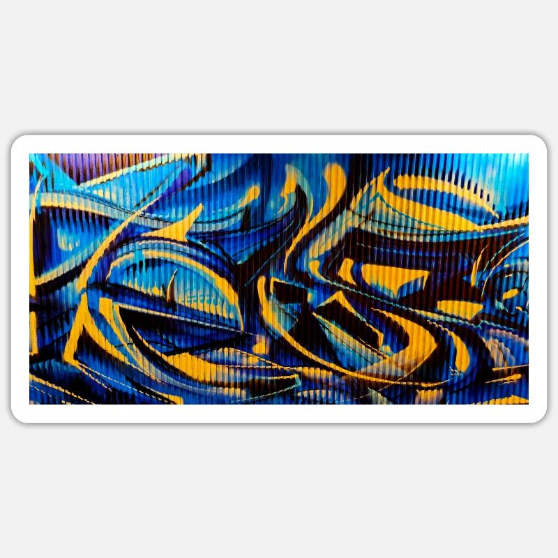 Graffiti Lisboa 2 - Sticker Größe S (10 x 10 cm) - Mattweiß