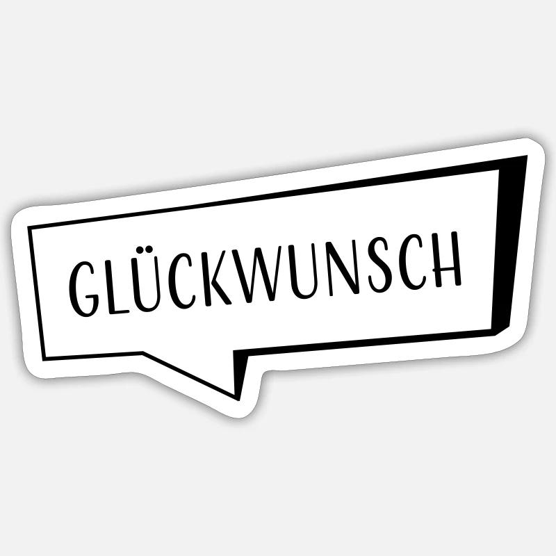 Glueckwunsch Sticker Größe S (10 x 10 cm)
