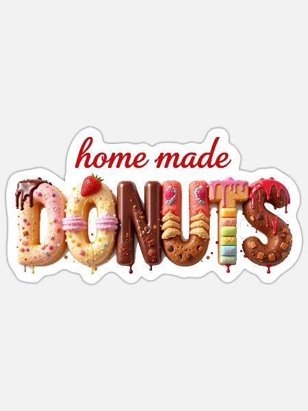 Donuts 356276 - Sticker Größe S (10 x 10 cm) - Mattweiß