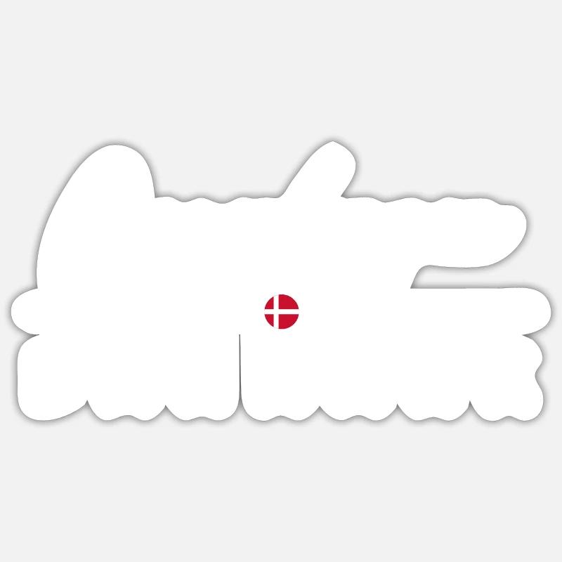 Danemark - Copenhague - Copenhague - Danemark - Sticker taille S (10 x 10 cm) - blanc mat