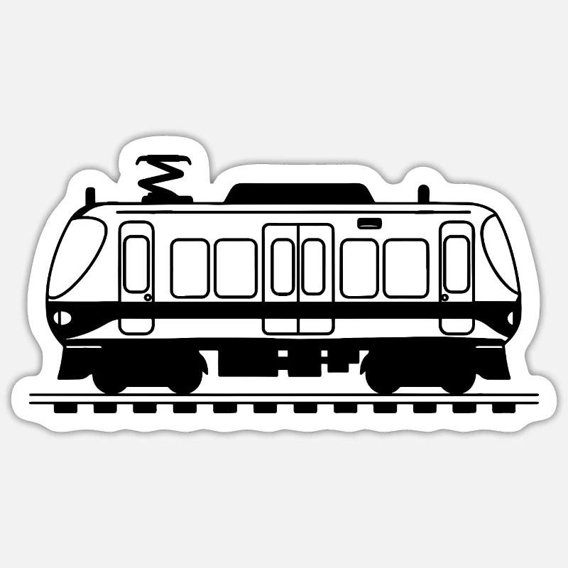 Chemin de fer Sticker taille S (10 x 10 cm)