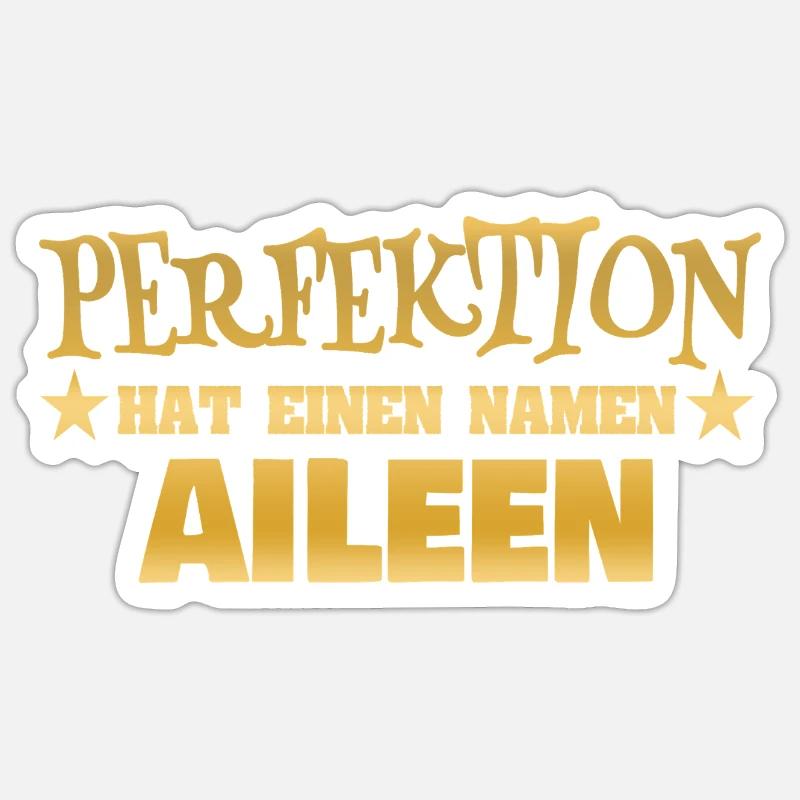 Woman's name Aileen - Sticker size S (10 x 10 cm) - white matte