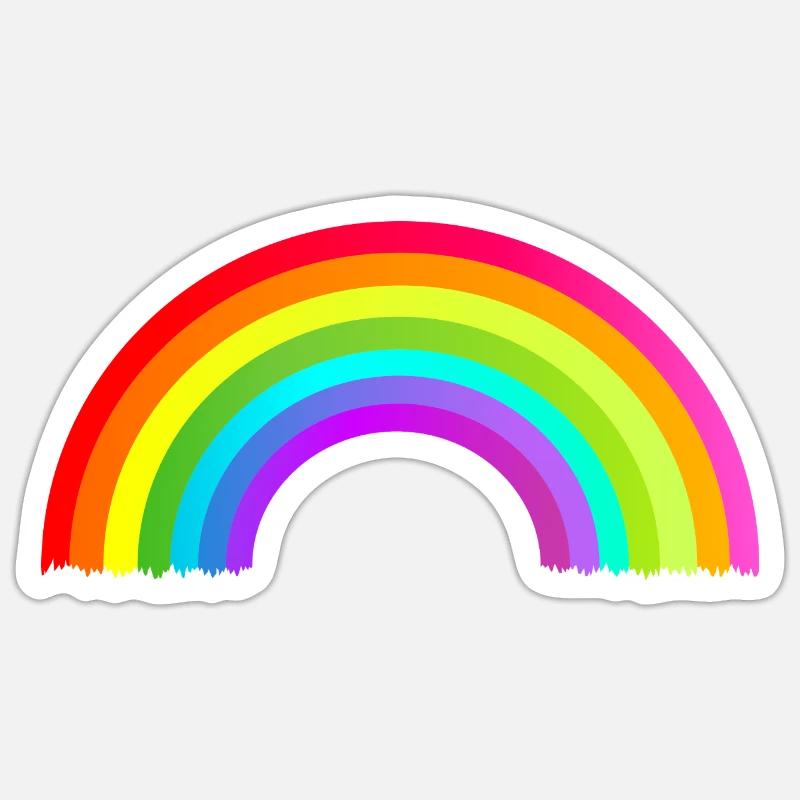 bunter Regenbogen Sticker Größe S (10 x 10 cm)