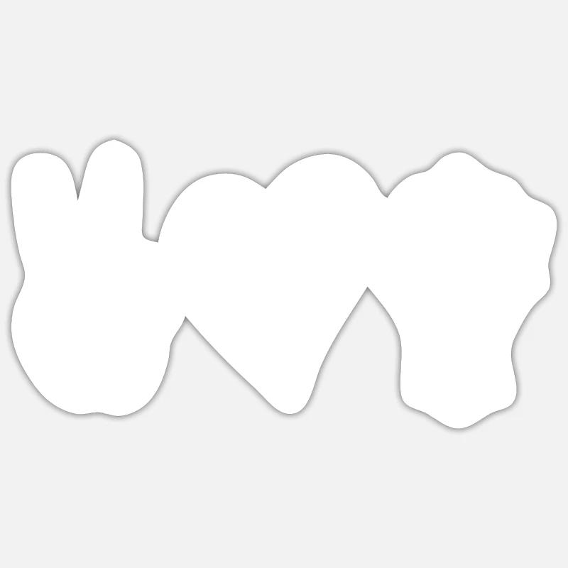 Gans - Sticker Größe S (10 x 10 cm) - Mattweiß
