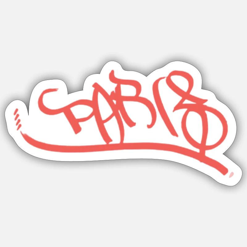 Pariser Streetart - Sticker Größe S (10 x 10 cm) - Mattweiß