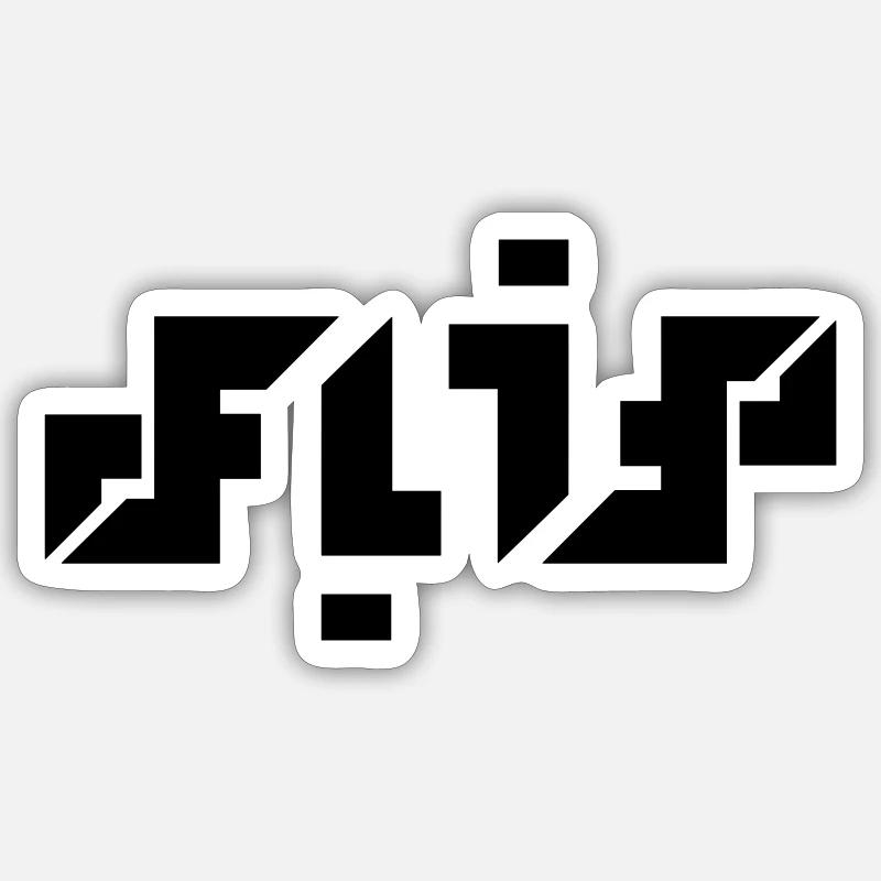 FLIP - Sticker size S (10 x 10 cm) - white matte