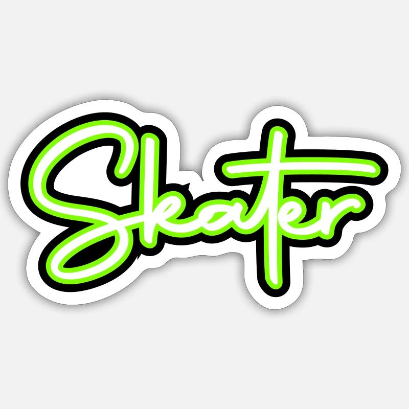 skater - Sticker size S (10 x 10 cm) - white matte