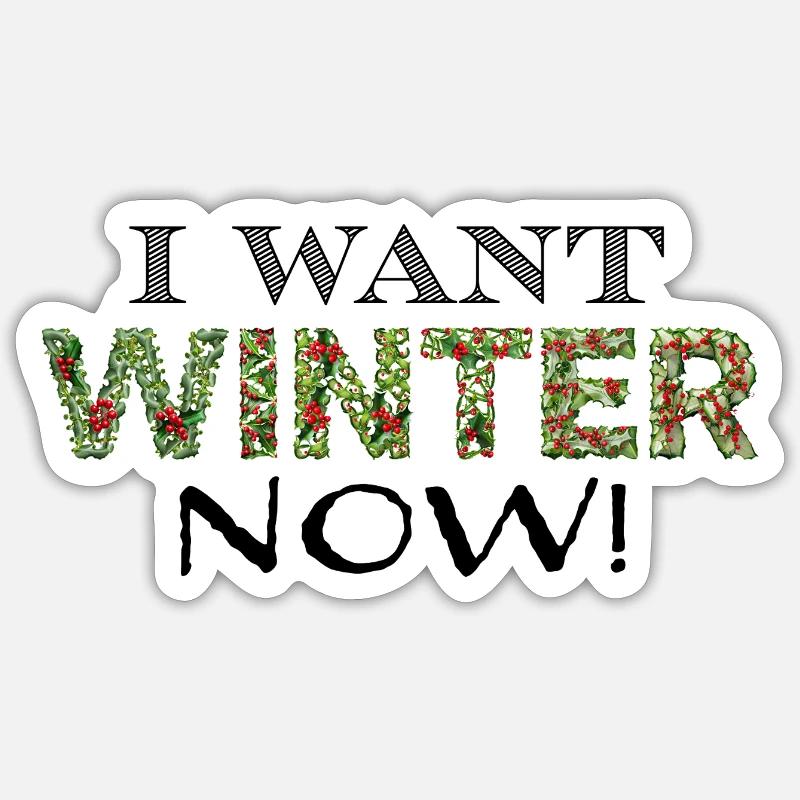 L’hiver maintenant SW - Sticker taille S (10 x 10 cm) - blanc mat