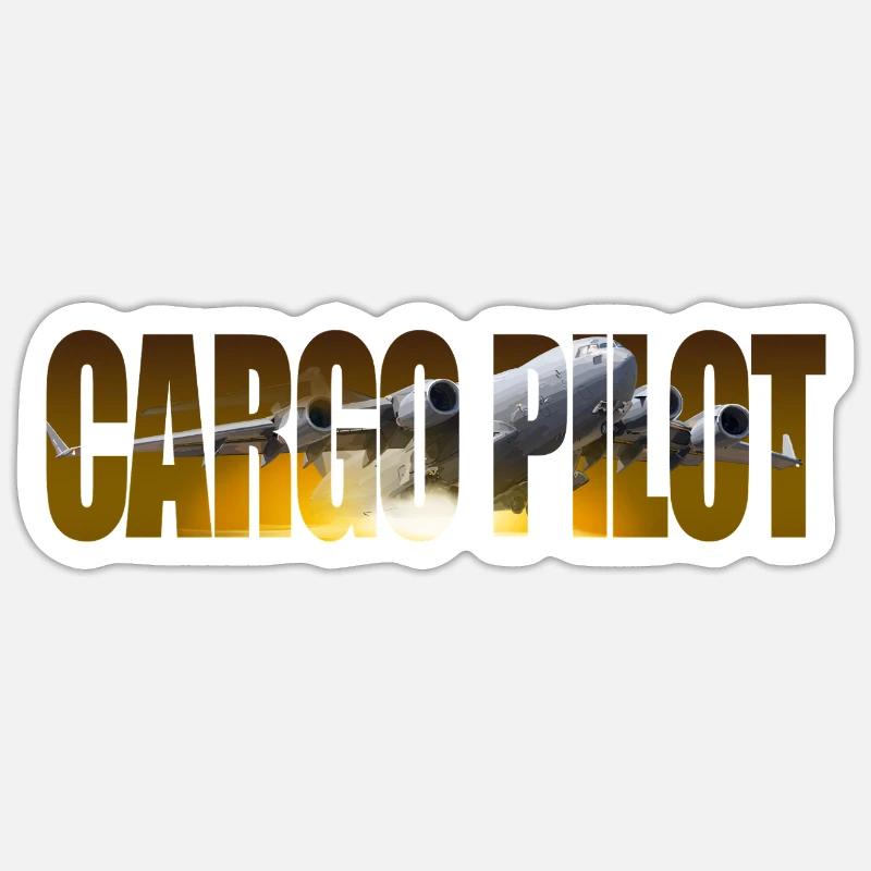 Cargo pilot C-17 - Sticker size S (10 x 10 cm) - white matte