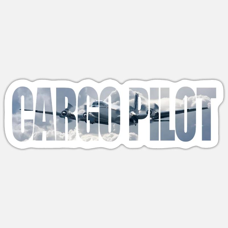 Cargo pilot DC-4 Sticker size S (10 x 10 cm)