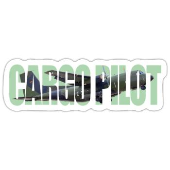 Cargo pilot C-160 - Sticker Größe S (10 x 10 cm) - Mattweiß - Vorne