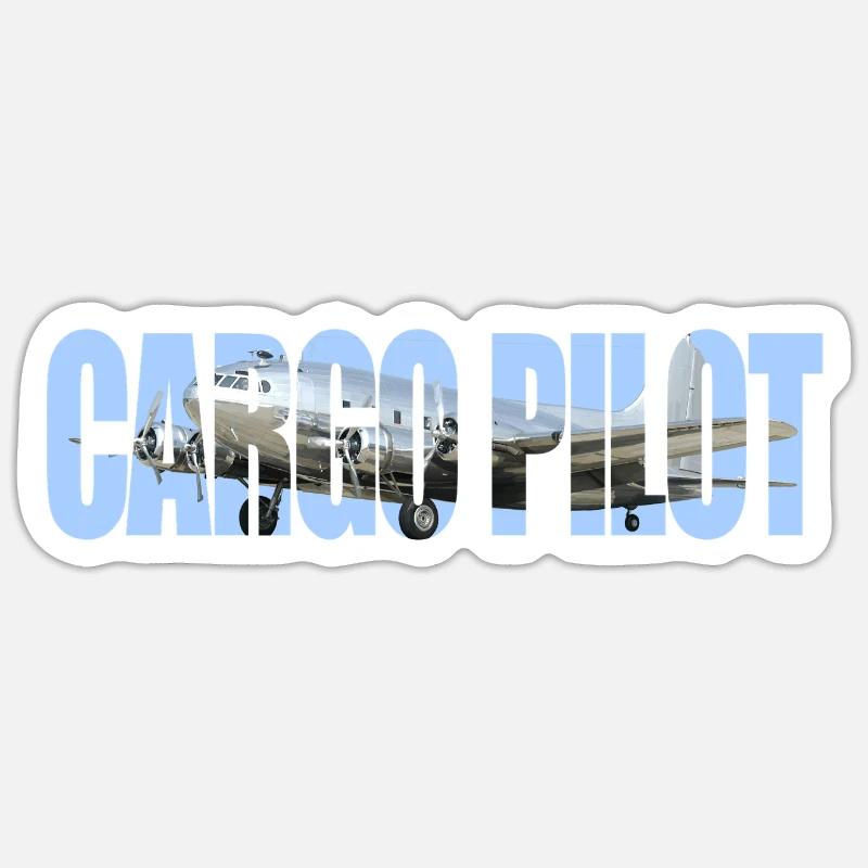 Cargo pilot B-307 - Sticker Größe S (10 x 10 cm) - Mattweiß