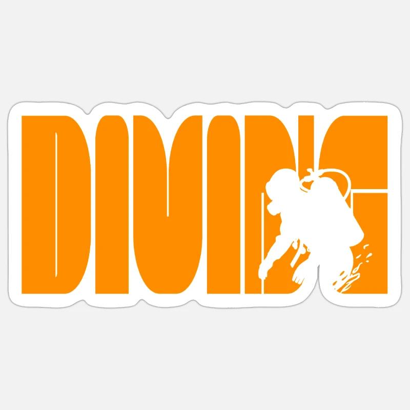 Diving Diver Scuba Diving School Association Sticker size S (10 x 10 cm)
