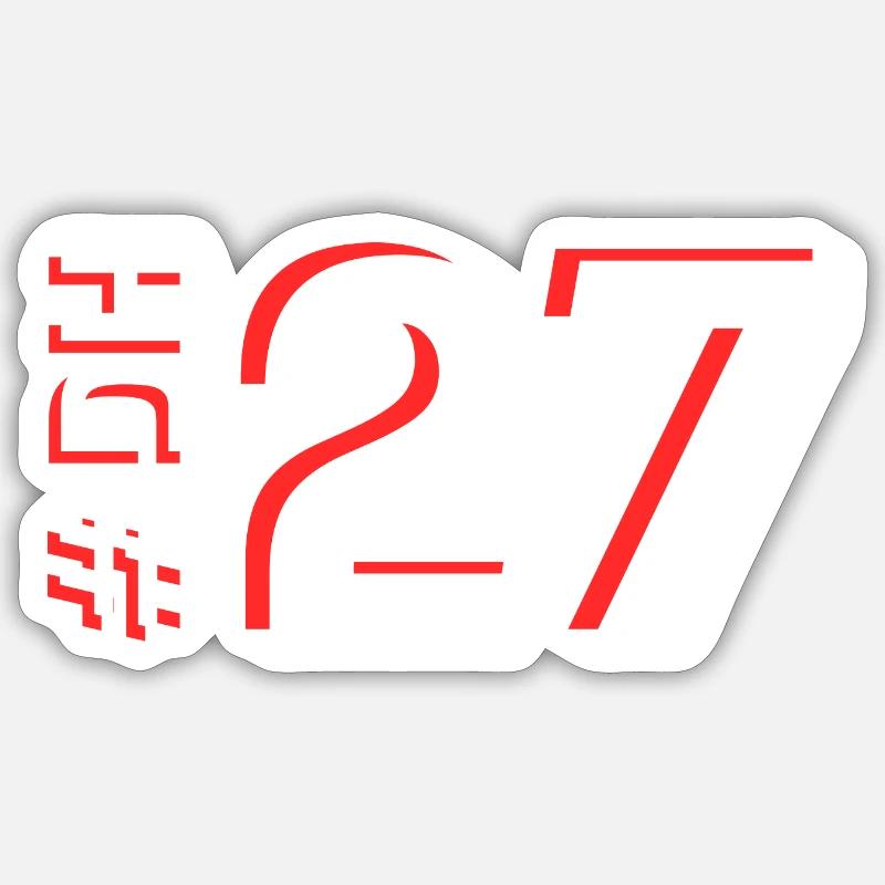 DH27 - Sticker taille S (10 x 10 cm) - blanc mat