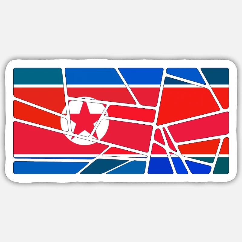 Corée du Nord Corée du Nord Sticker taille S (10 x 10 cm)