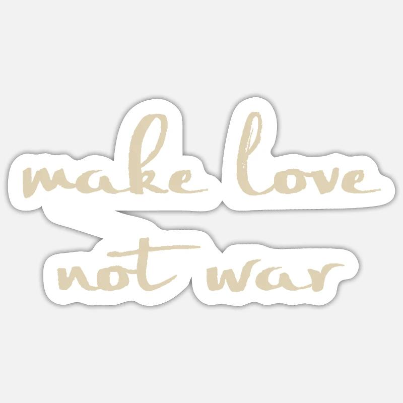 make love - Sticker Größe S (10 x 10 cm) - Mattweiß