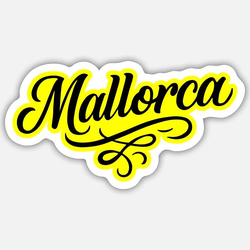 Ornement de Majorque - Sticker taille S (10 x 10 cm) - blanc mat