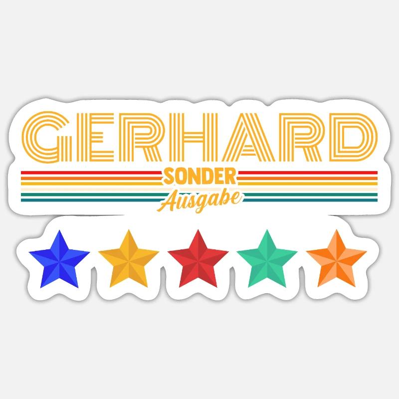 Gerhard - Sticker size S (10 x 10 cm) - white matte