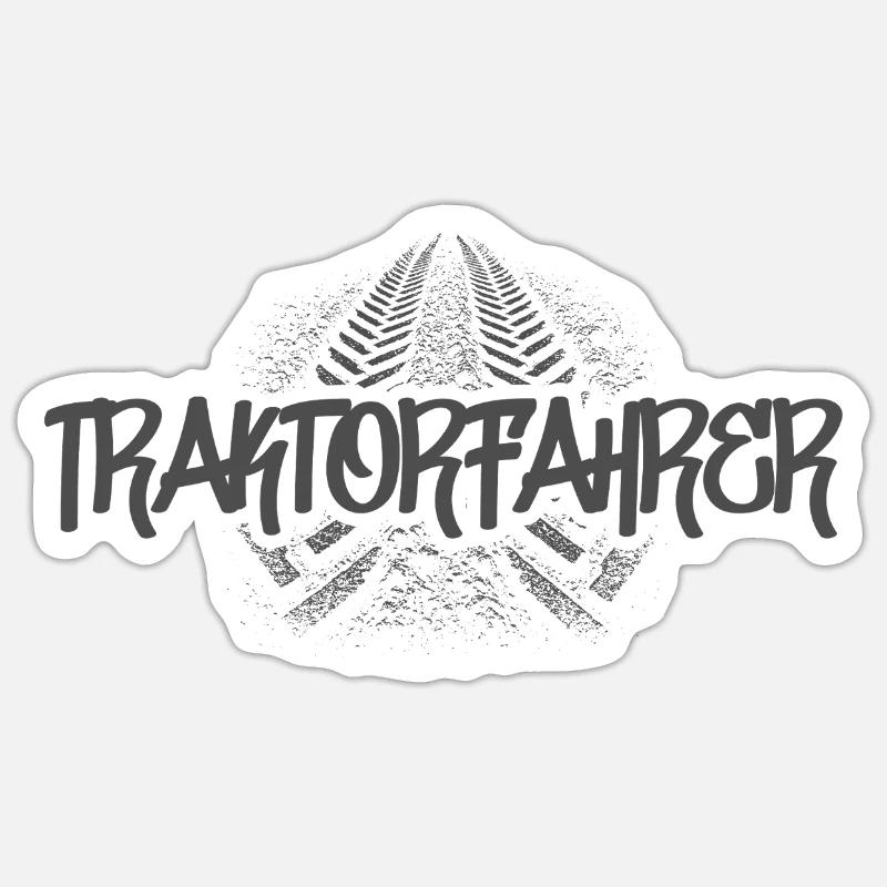 Tractor driver Sticker size S (10 x 10 cm)
