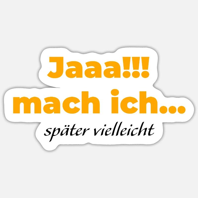 Alfs Fun-Shirts - Sticker Größe S (10 x 10 cm) - Mattweiß