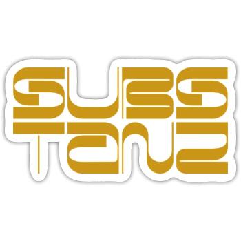 SubS Tanz Gold - Sticker Größe S (10 x 10 cm) - Mattweiß - Vorne