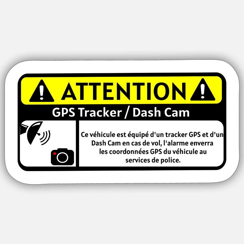 GPS - Sticker taille S (10 x 10 cm) - blanc mat