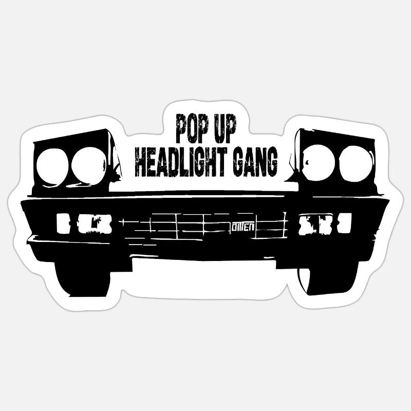popup headlight / Auto Tuning Designs Sticker size S (10 x 10 cm)
