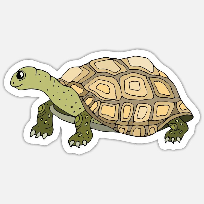Tortoise - Sticker size S (10 x 10 cm) - white matte
