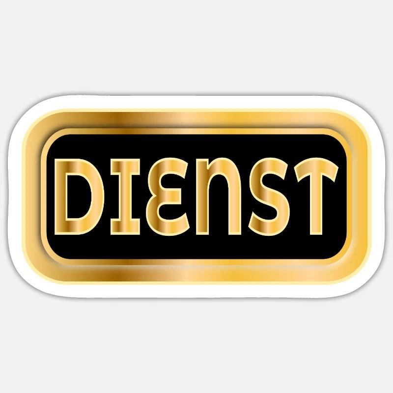 DIENST ARBEIT BERUFE KARRIERE - Sticker Größe S (10 x 10 cm) - Mattweiß