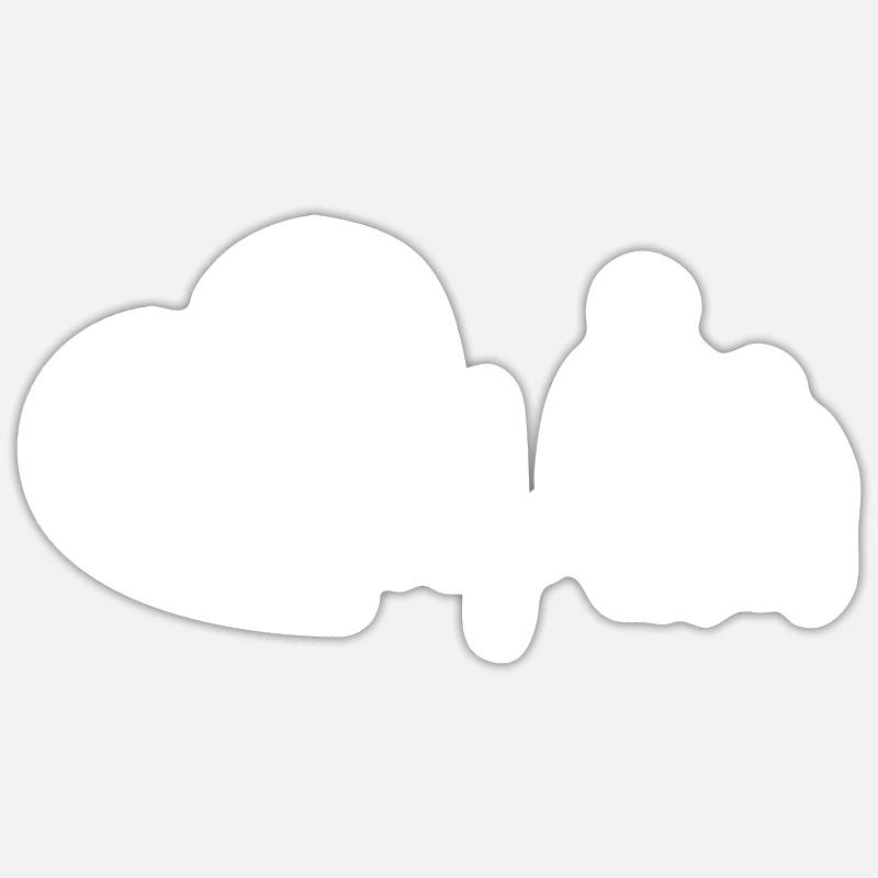 Nursing Aide Heartbeat - Sticker size S (10 x 10 cm) - white matte