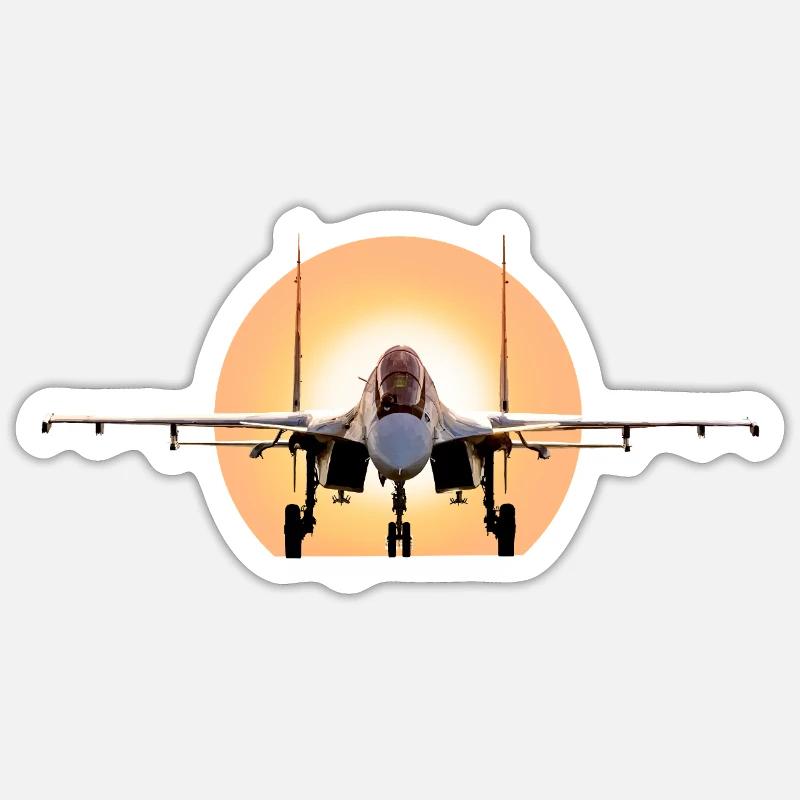 Su-30 SM - Sticker Größe S (10 x 10 cm) - Mattweiß