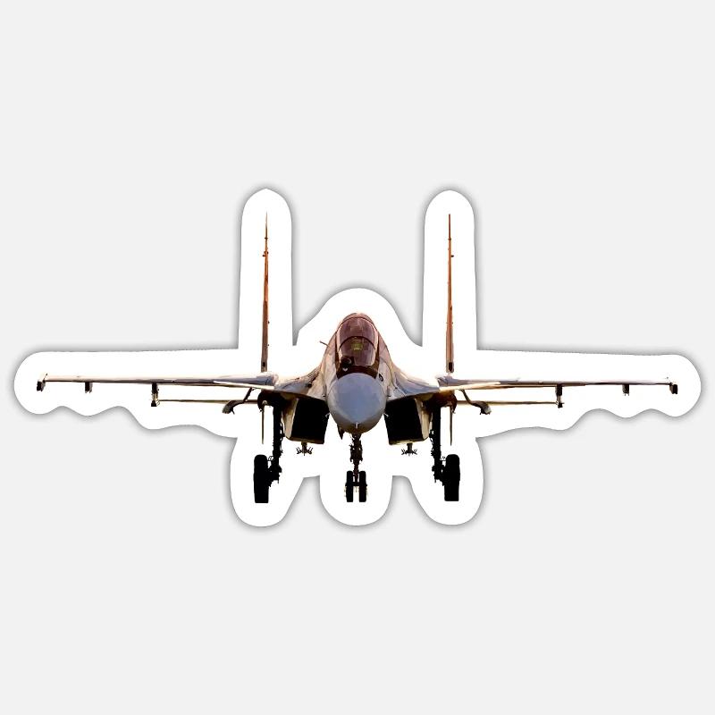 Su-30 SM - Sticker taille S (10 x 10 cm) - blanc mat