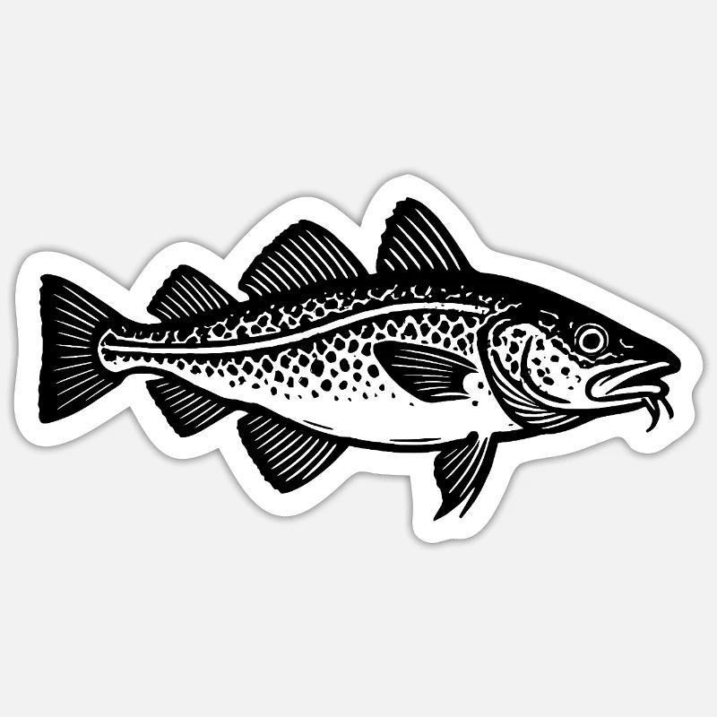 Target Fish Cod - Fish - Angler Gift Sticker size S (10 x 10 cm)
