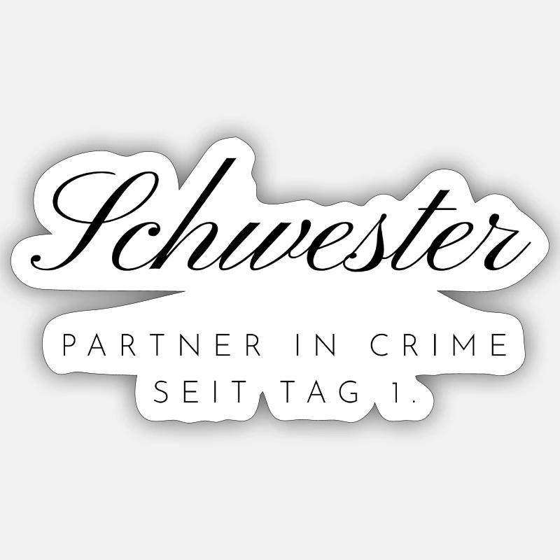 Schwester Sticker Größe S (10 x 10 cm)