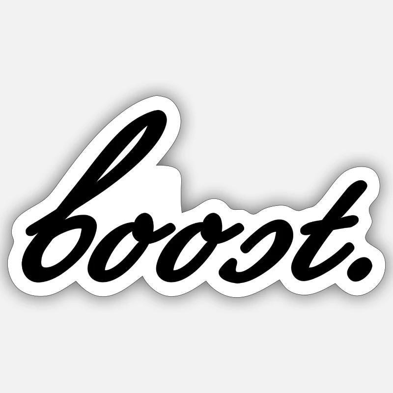 boost - Sticker Größe S (10 x 10 cm) - Mattweiß