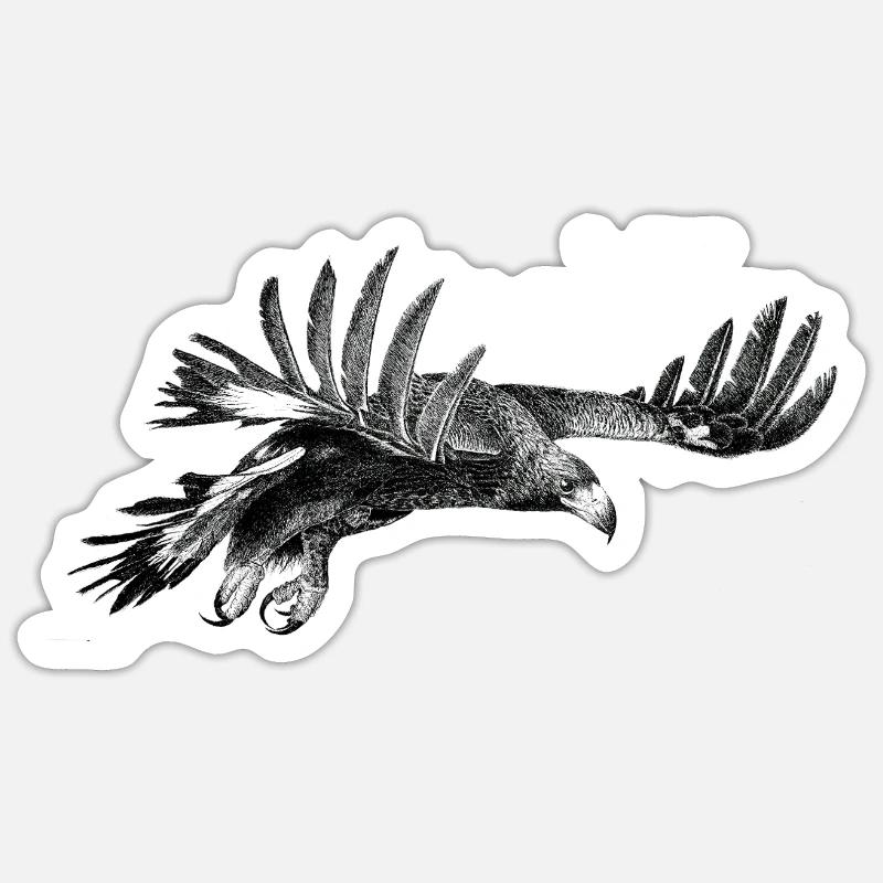 The Eagle - Sticker size S (10 x 10 cm) - white matte