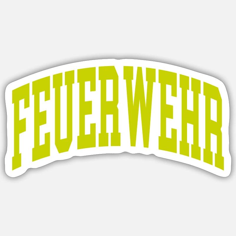 Pompiers - Sticker taille S (10 x 10 cm) - blanc mat