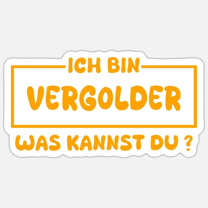 La dorure comme métier - Sticker taille S (10 x 10 cm) - blanc mat
