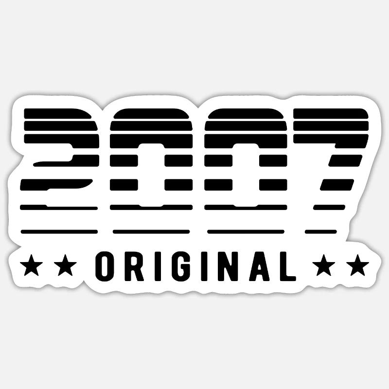 Édition limitée originale 2007 - Anniversaire - Sticker taille S (10 x 10 cm) - blanc mat