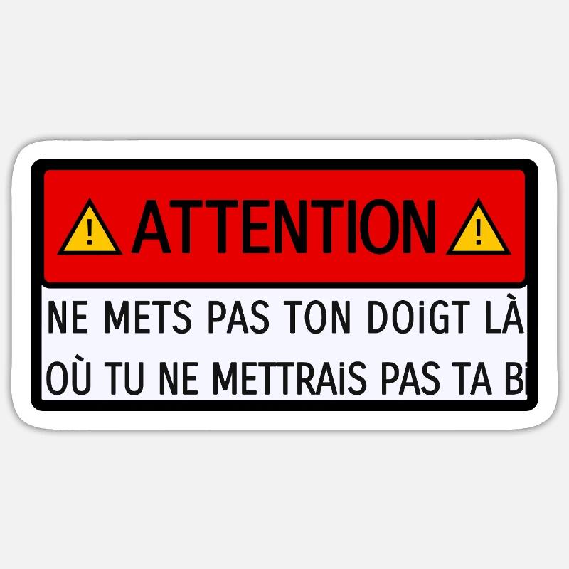 Don't put your finger there... - Sticker size S (10 x 10 cm) - white matte