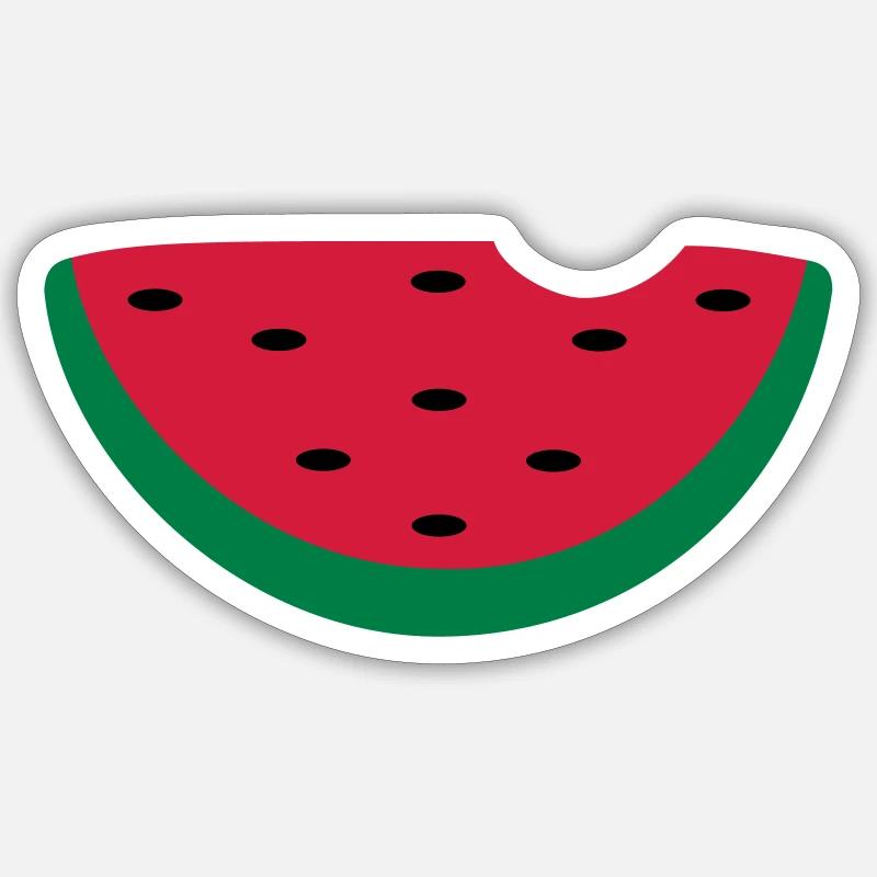 Melone - Sticker Größe S (10 x 10 cm) - Mattweiß