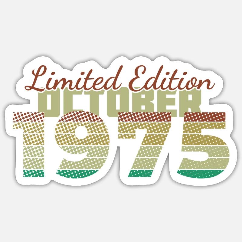 50e anniversaire édition limitée (SCR) 10/1975 - Sticker taille S (10 x 10 cm) - blanc mat