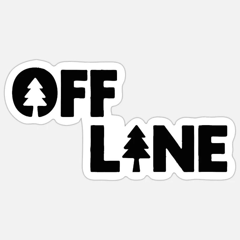 Offline Forest Silhouette - Sticker size S (10 x 10 cm) - white matte