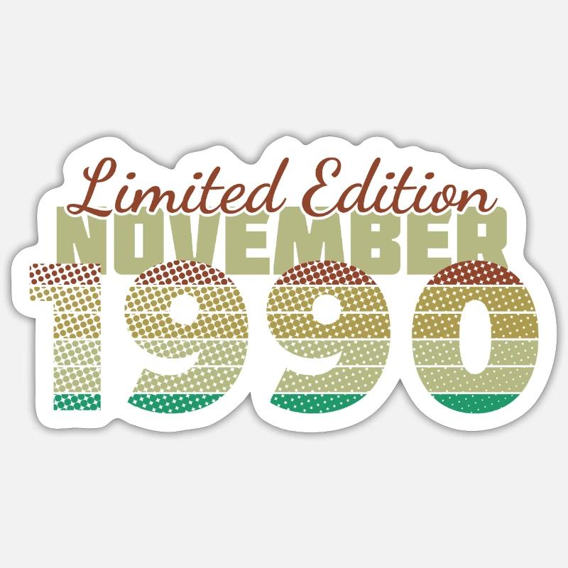 35e anniversaire Édition limitée (SCR) 11/1990 - Sticker taille S (10 x 10 cm) - blanc mat