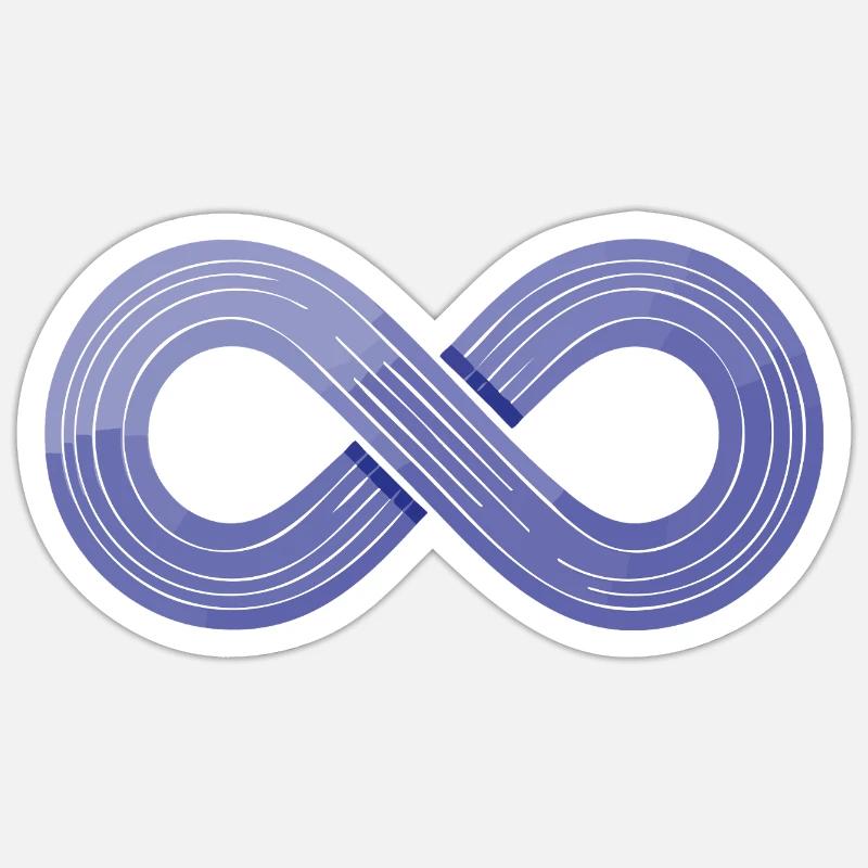 Infinity Flow – symbole d’agilité - Sticker taille S (10 x 10 cm) - blanc mat