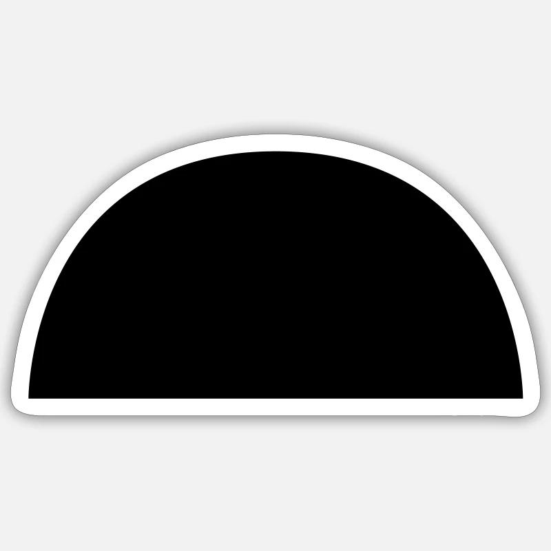 semicircle - Sticker size S (10 x 10 cm) - white matte