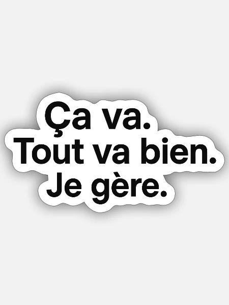 Es ist okay: Alles ist gut, ich schaffe das - Sticker Größe S (10 x 10 cm) - Mattweiß